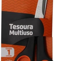 Tesoura Multiuso Aço Inox 8 Polegadas, Leonora, 91014, Transparente