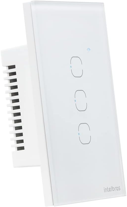 Interruptor Touch Inteligente Compatível Com Alexa Com 3 Teclas EWS 1003 Branco Intelbras - Imagem 3